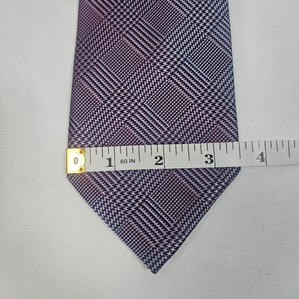Beau Brummell Soho Men's 100% Silk‎ Plaid Necktie Hand Made